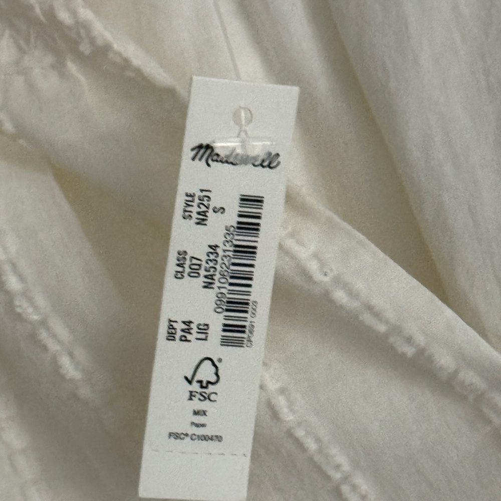 NWT Madewell Cream Dress Bubble Midi. New With Tag. Women’s Size Medium. - Picture 6 of 14